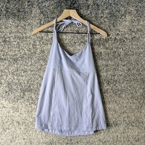 Lululemon‎ Tank Top Womens 8 Lavender Halter Open Back Built-In Bra Yoga Strappy